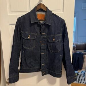 Taylor Stitch Long Haul rinsed organic Selvedge denim jacket